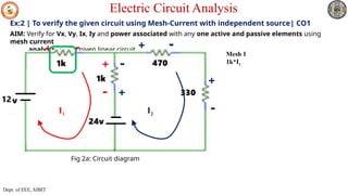 electric circuit analysis. Mesh current analysis | PPTX