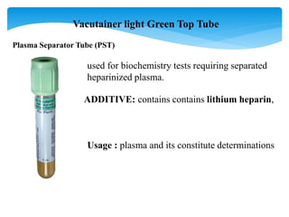 Anticoagulant and Blood Collecting Tubes | PPT