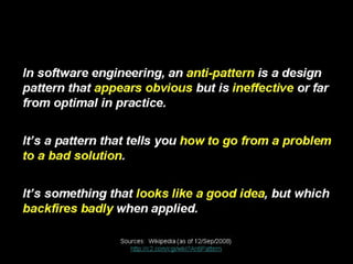 Enterprise 2.0 Anti-Patterns, ROI and Metrics