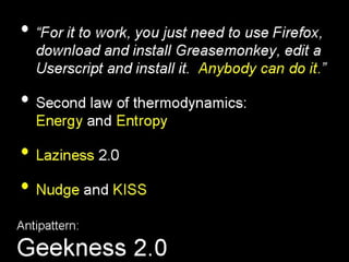 Enterprise 2.0 Anti-Patterns, ROI and Metrics