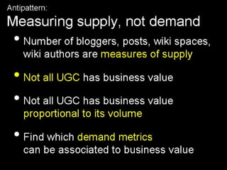 Enterprise 2.0 Anti-Patterns, ROI and Metrics