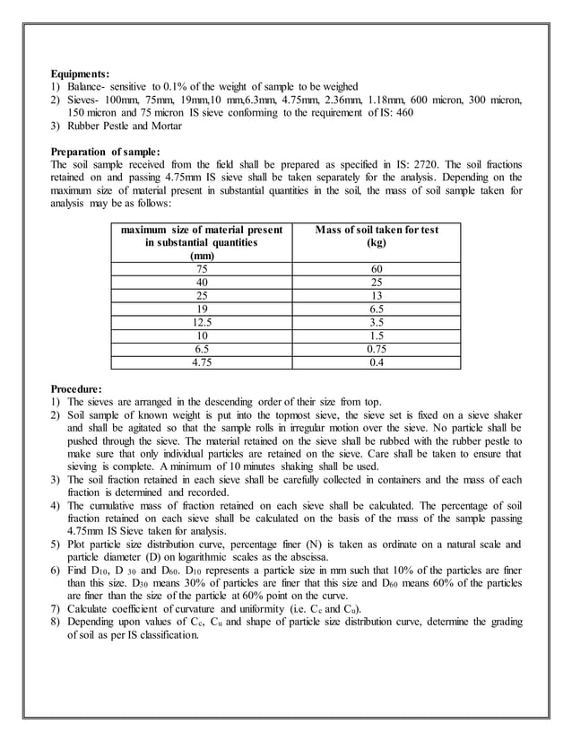 Ex 4 sieve analysis and soil classification | DOCX
