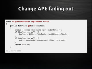 Change API: fading outChange API: fading out
 