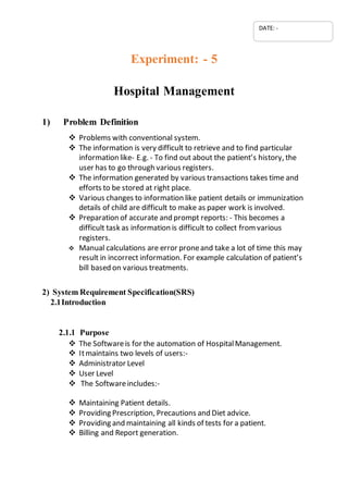 hospital management system | DOCX
