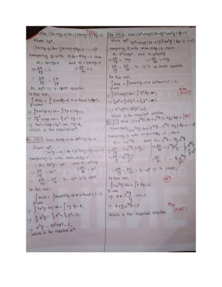 Exact differential equation