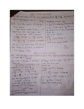 Exact differential equation