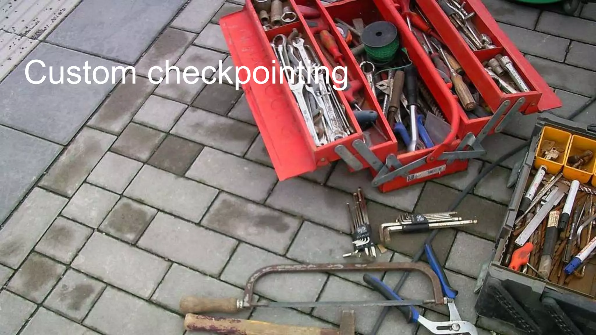 Custom checkpointing
 