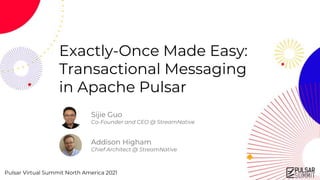 Exactly-Once Made Easy: Transactional Messaging in Apache Pulsar ...
