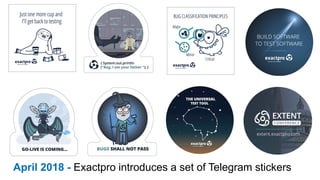 April 2018 - Exactpro introduces a set of Telegram stickers
 