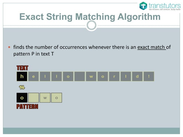 Exact String Matching | Computer Science | PPT