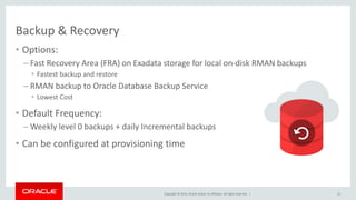 Oracle Database Exadata Cloud Service Conference | PPTX