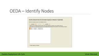 OEDA – Identify Nodes
Umair MansoobExadata Deployment Life Cycle
 