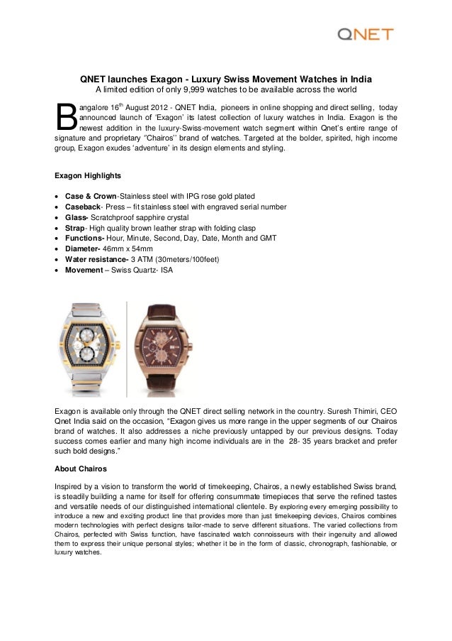 chairos swiss watch