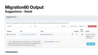 @danaluther
Migration80 Output
Suggestions - Detail
 