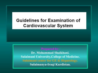 Prepared by: Dr. Mohammad Shaikhani. Sulaimani University,College of Medicine. Sulaimani center for GE & Hepatology. Sulaimanya-Iraqi Kurdistan. 