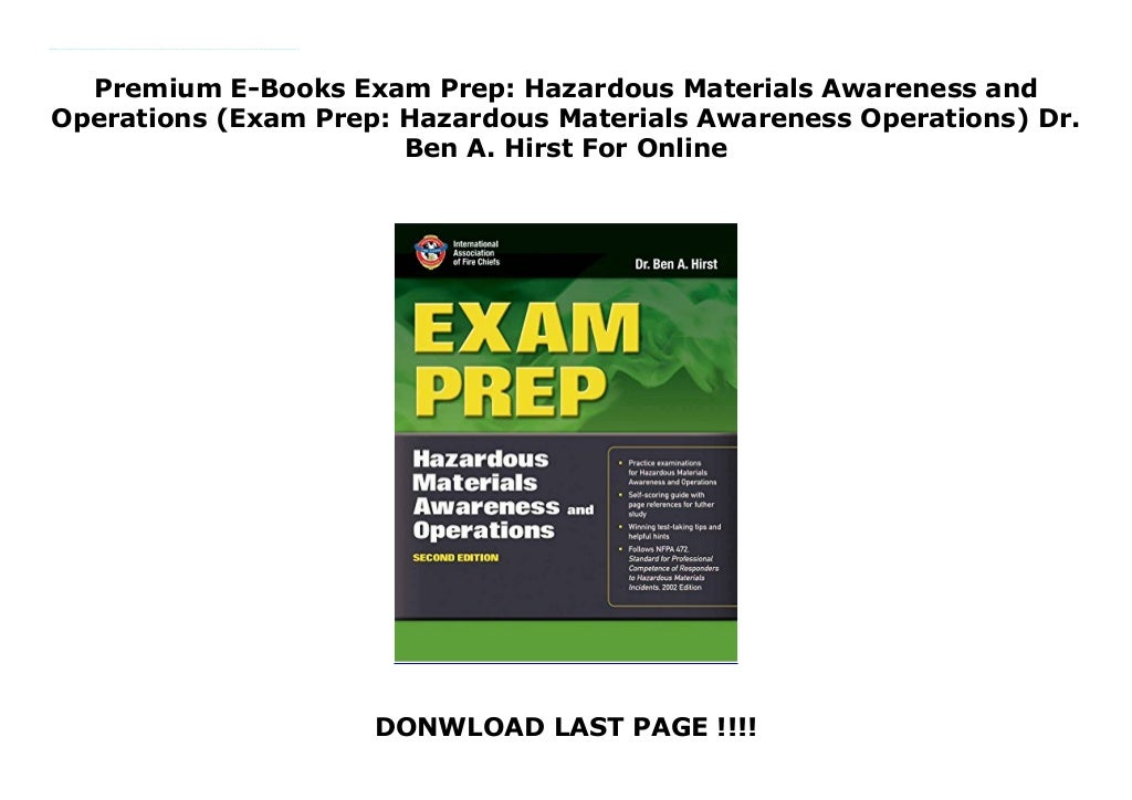 Premium EBooks Exam Prep Hazardous Materials Awareness and Operations