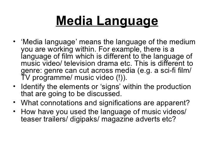 Exam 1 b media language