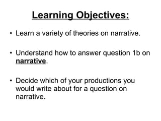 Learning Objectives: ,[object Object],[object Object],[object Object]