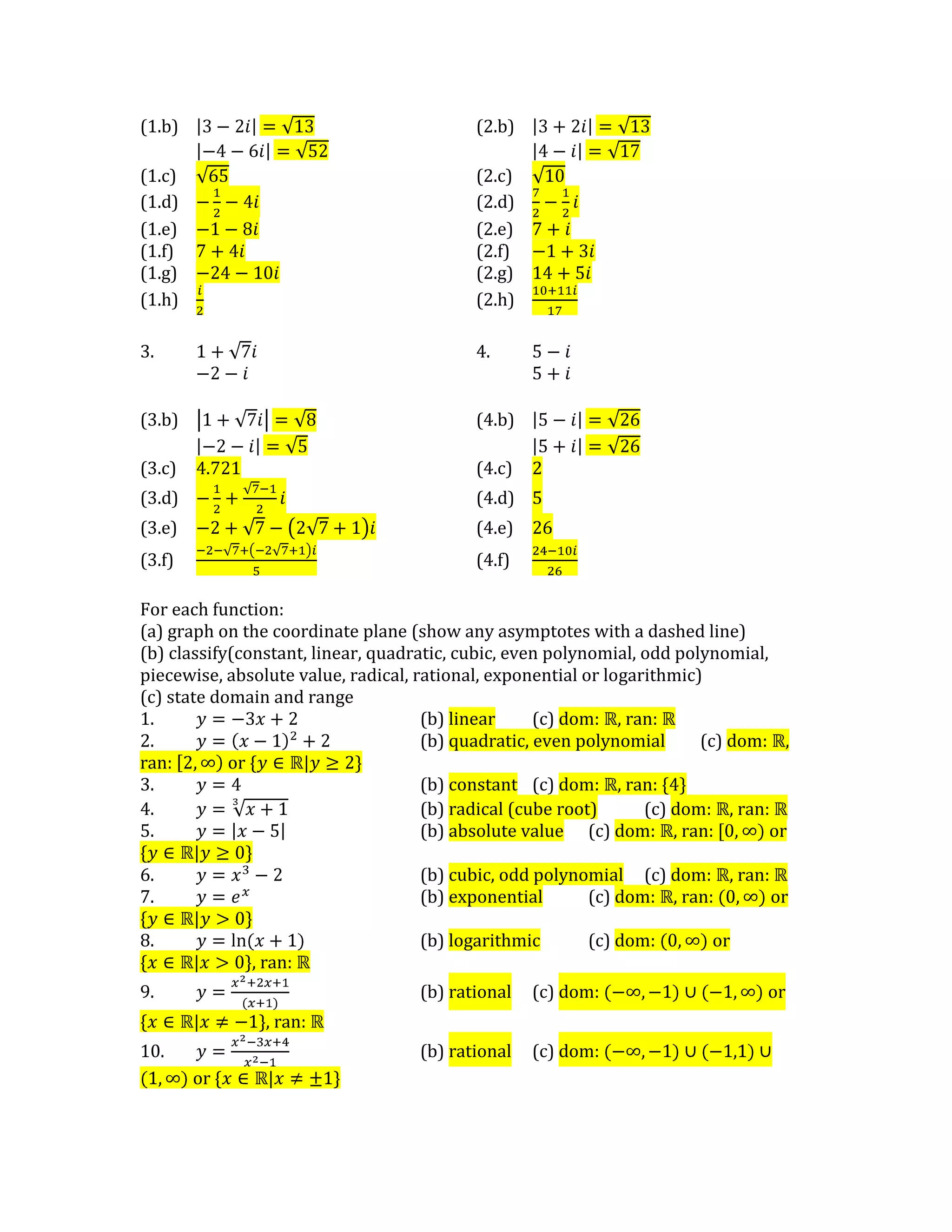 Integers (whole numbers)