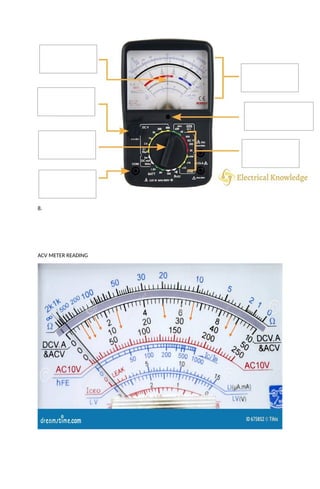 EXAM 1 WEEK LESSON.docx multitester ohm meter ac meter dc meter | DOCX
