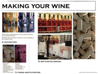 making your wine 
http://www.chinookwines.com 
4. maturation 
6. bottling & corking 
5. fining and filtration 
 