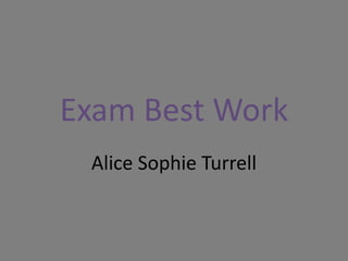 Exam Best Work
Alice Sophie Turrell
 