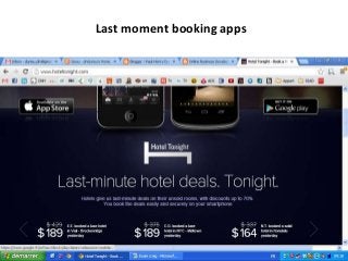 Last moment booking apps
 