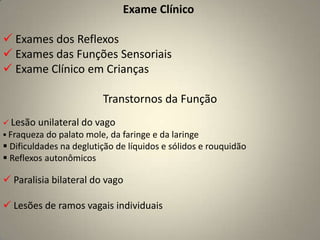 Exame das funções secretoras