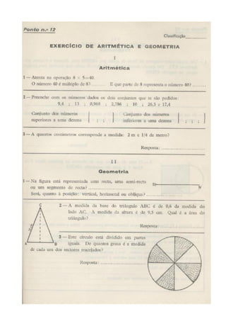 Exame da 4ª classe de 1966