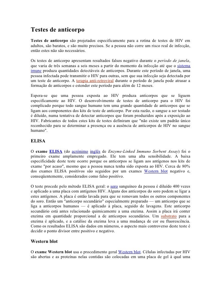 Exame caseiro de hiv