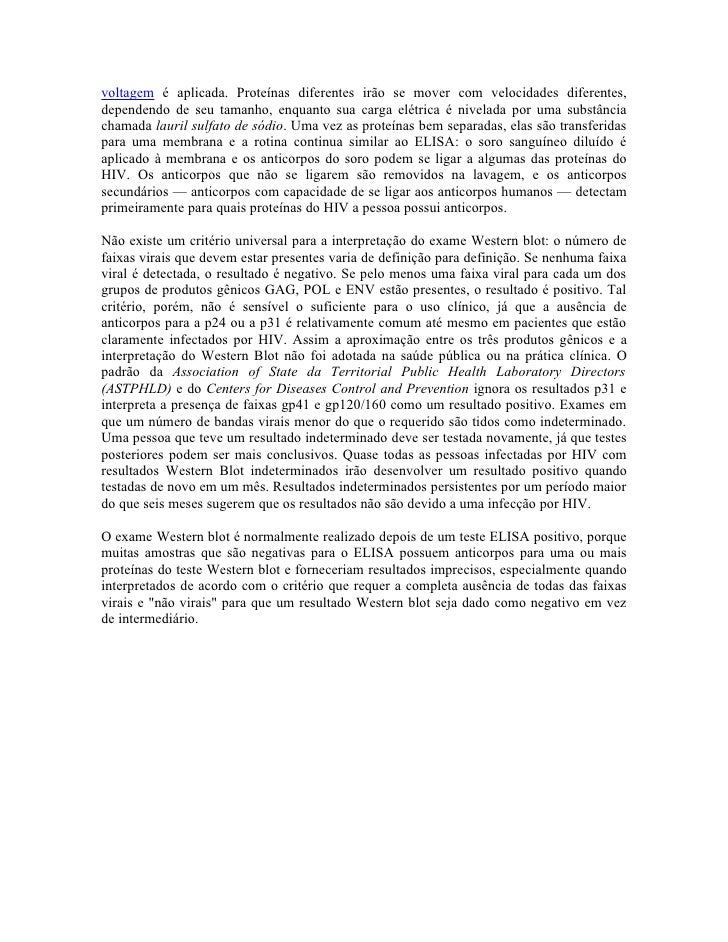 Exame elisa hiv