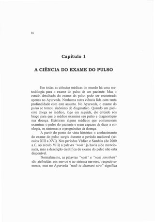 Exame do Pulso em Ayuvérdica