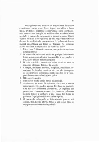 Exame do Pulso em Ayuvérdica