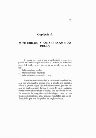 Exame do Pulso em Ayuvérdica