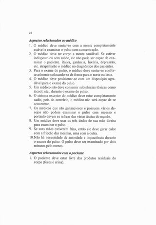 Exame do Pulso em Ayuvérdica