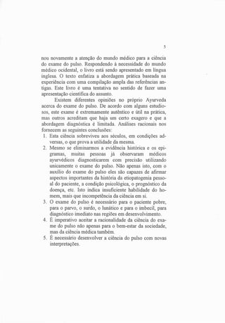 Exame do Pulso em Ayuvérdica