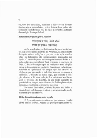 Exame do Pulso em Ayuvérdica