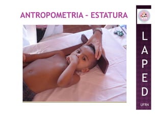 ANTROPOMETRIAANTROPOMETRIA –– ESTATURAESTATURA
L
A
PP
E
D
UFRN
 