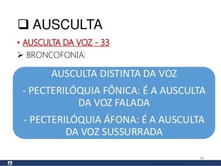 Exame físico do tórax