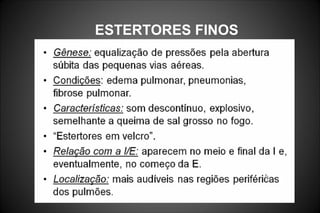 ESTERTORES FINOS
 