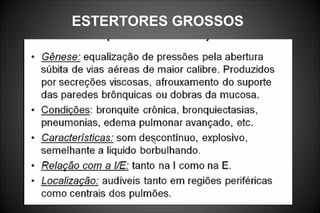 ESTERTORES GROSSOS
 