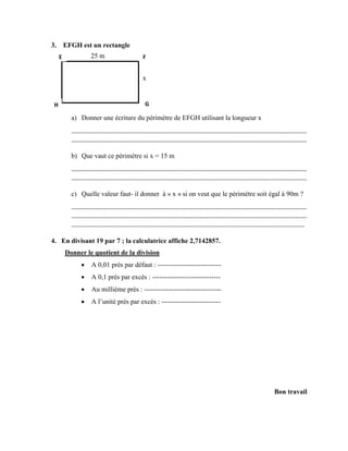 Fiche Supplementaire Maths EB6 | PDF