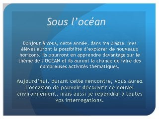 Sous l’océan
 