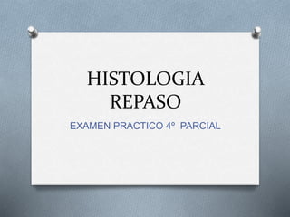 HISTOLOGIA
REPASO
EXAMEN PRACTICO 4º PARCIAL
 