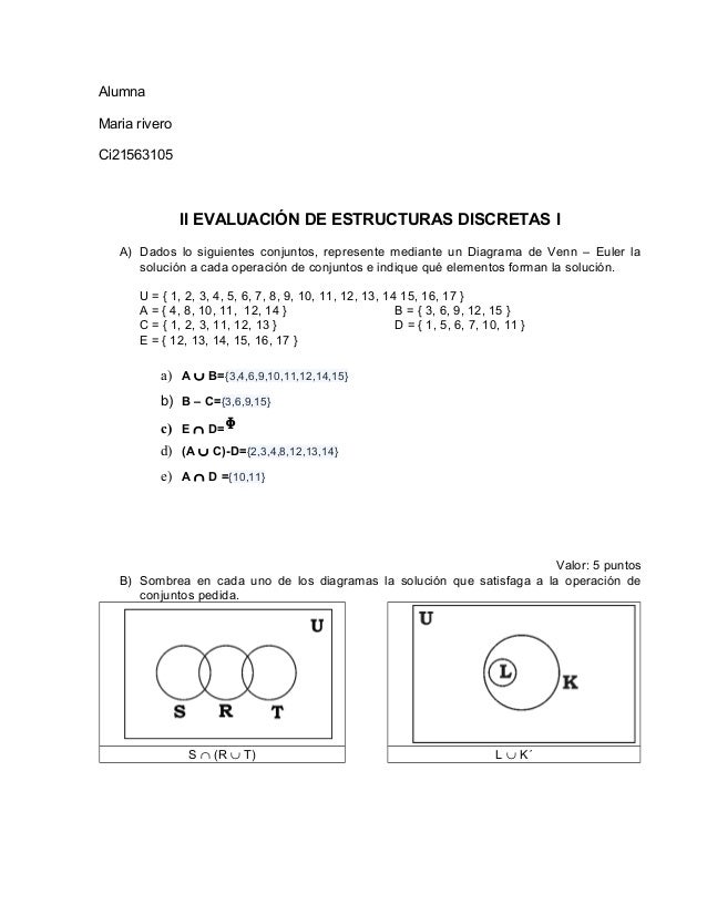 Prueba 2 De Estructura Discreta 1 Alumna Maria Rivero
