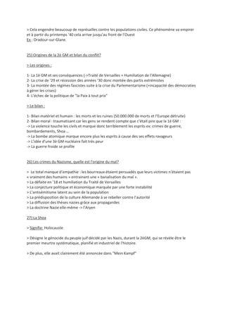 Examen D\'Histoire 2009