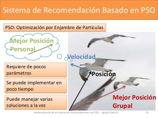 Implementación de un sistema de recomendaciones con PSO Implementación de un sistema de recomendaciones con PSO