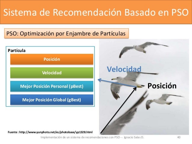 Implementación de un sistema de recomendaciones con PSO Implementación de un sistema de recomendaciones con PSO