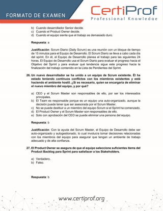 SCRUM MASTER PROFESSIONAL CERTIFICATE (SMPC) MOCK EXAM Examen de ...