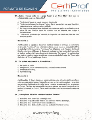 SCRUM MASTER PROFESSIONAL CERTIFICATE (SMPC) MOCK EXAM Examen de ...